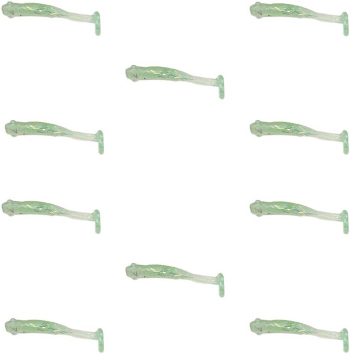 Mini Softbaits Rubber Vissen voor Forel en Roofvis - Verpakt per 10 Stuks