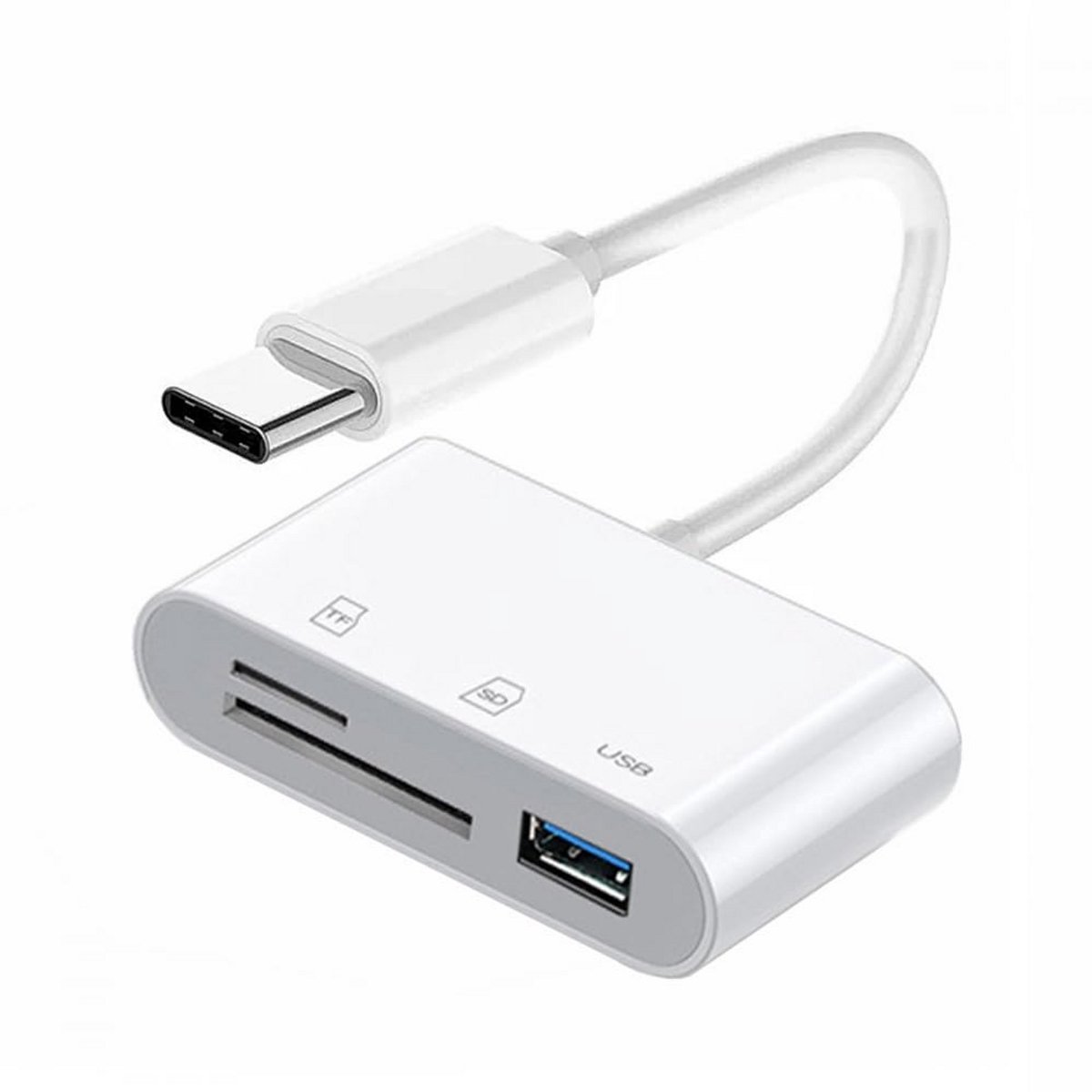 USB-C Kaartlezer voor SD, MicroSD en TF Kaarten - OTG Adapter