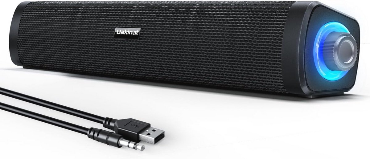 Kleurige Computerluidsprekers met LED Verlichting en Surround Sound voor Desktop en Laptop