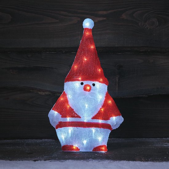 LED acryl figuren kerstman met slee 47 cm | Fun en Feest