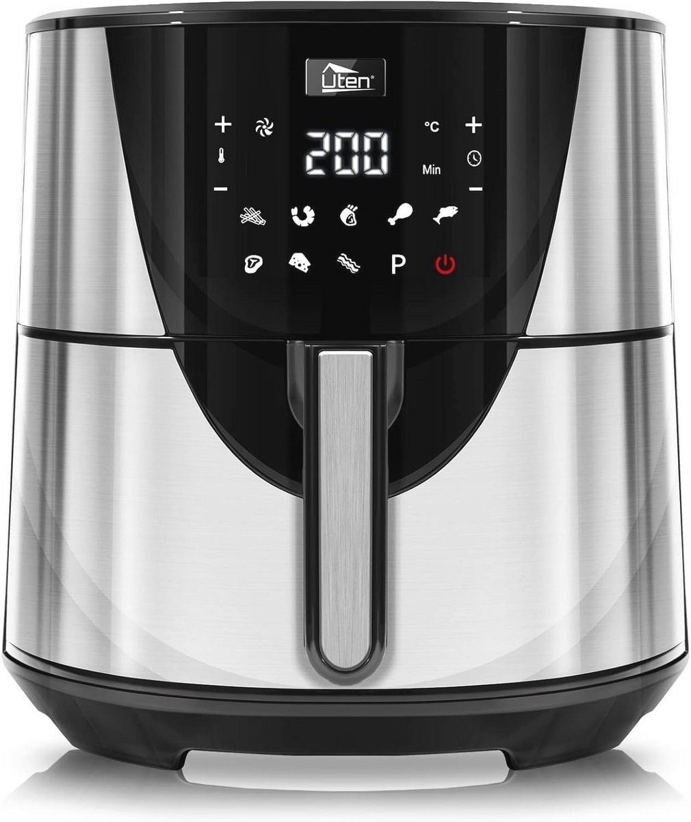 XXL Heteluchtfriteuse 7,5l met Digitale Touchscreen en 10 Menu's voor Gezond Koken