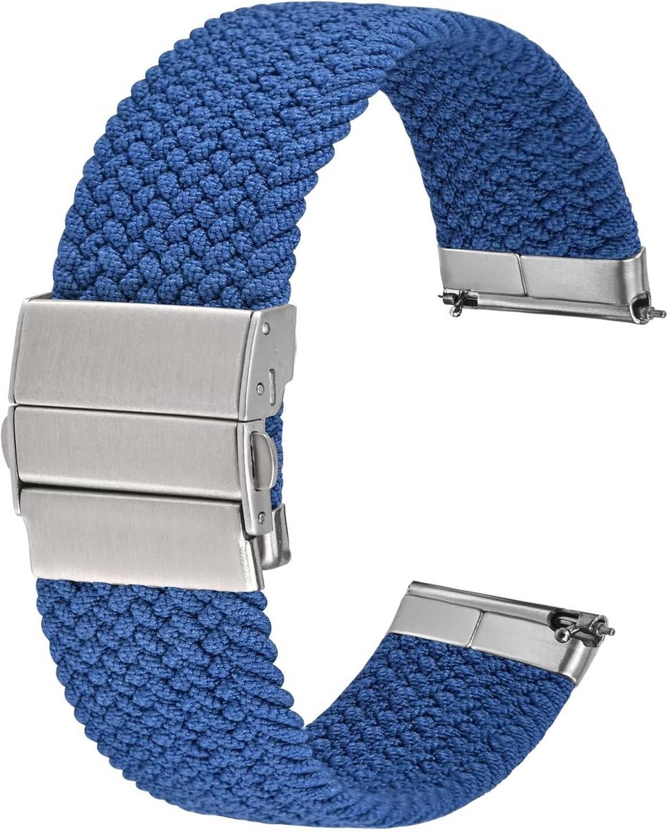 Gevlochten Nylon Horlogeband Quick Release - Rekbaar en Duurzaam - 18mm, 20mm, 22mm