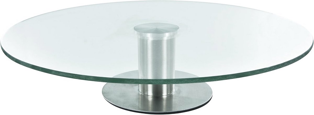 Vierkante Taartvorm Glas/Inox 30x30x7 cm