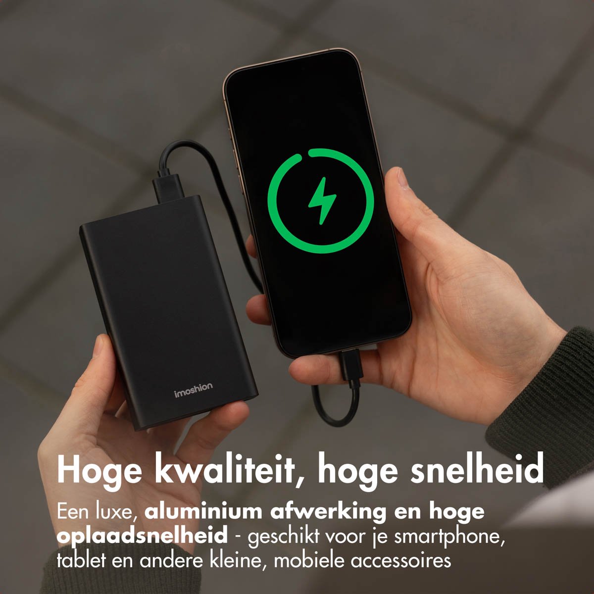 imoshion Powerbank 20000 mAh 30W Snellader Zwart - afbeelding 2