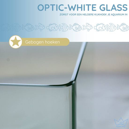 Glas met gebogen hoeken, zorgt voor een heldere kijkhoek.