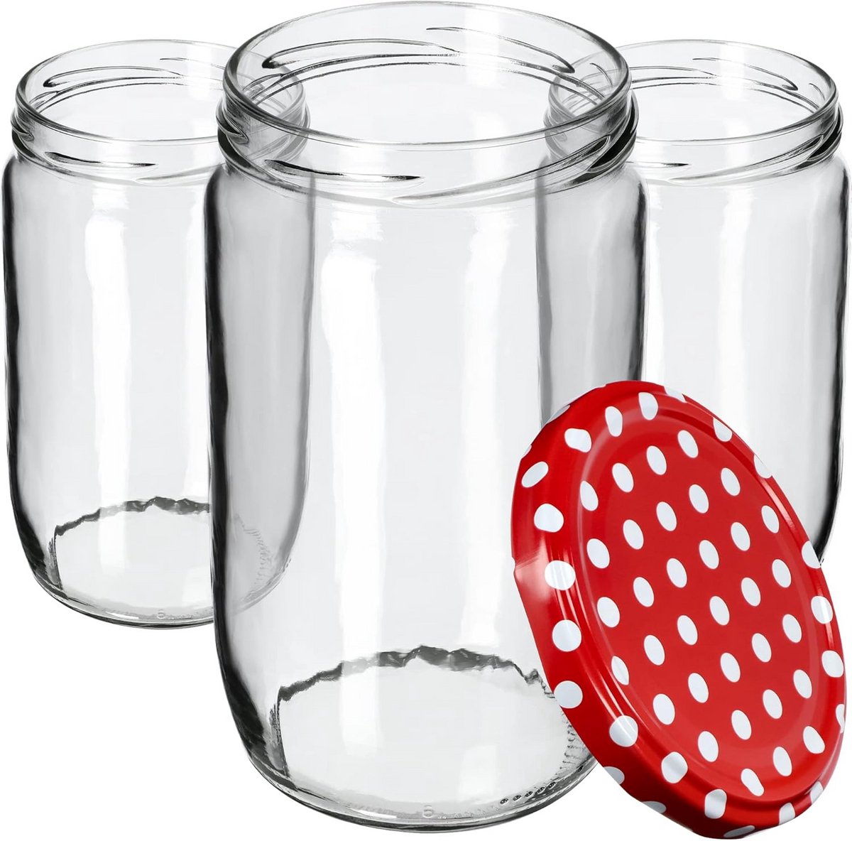 Set van 48 Bewaarpotten 720 ml met Schroefdeksels - Ideaal voor Jam, Conserven en Opslag