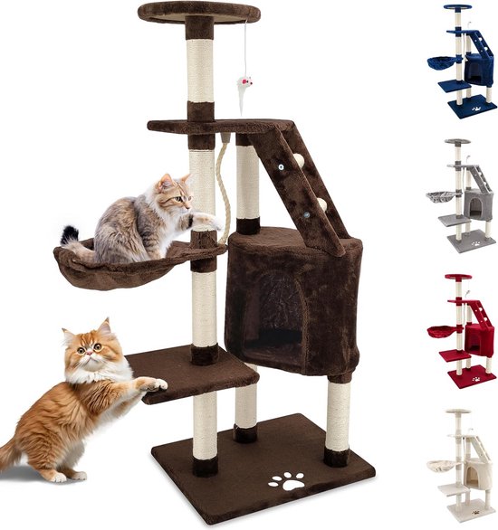 Krabpaal Massief houten kat klimmen frame kat toren activiteit