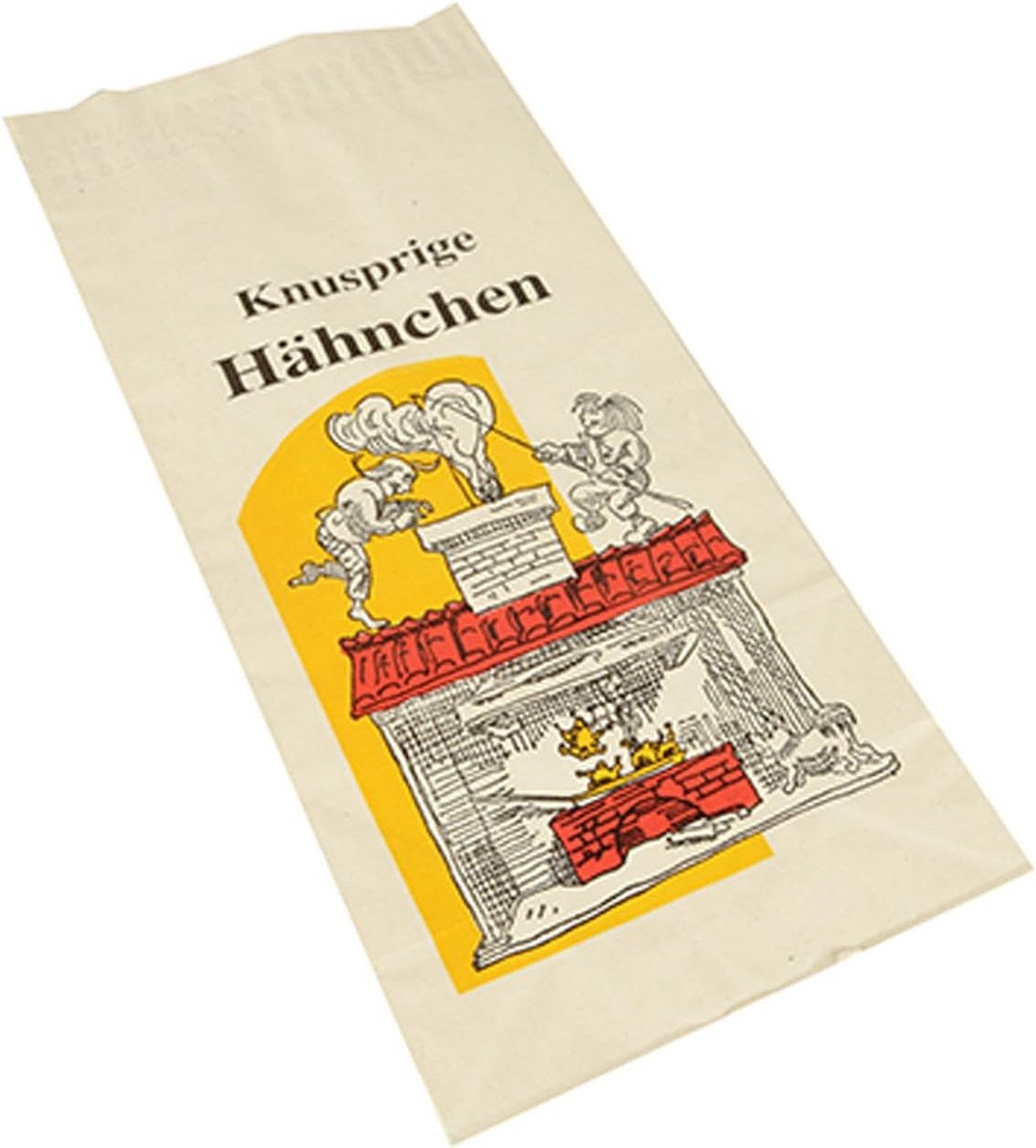 100 Witte Kippenzakken met Aluminium Voering voor Hele Kip 28x13x8 cm