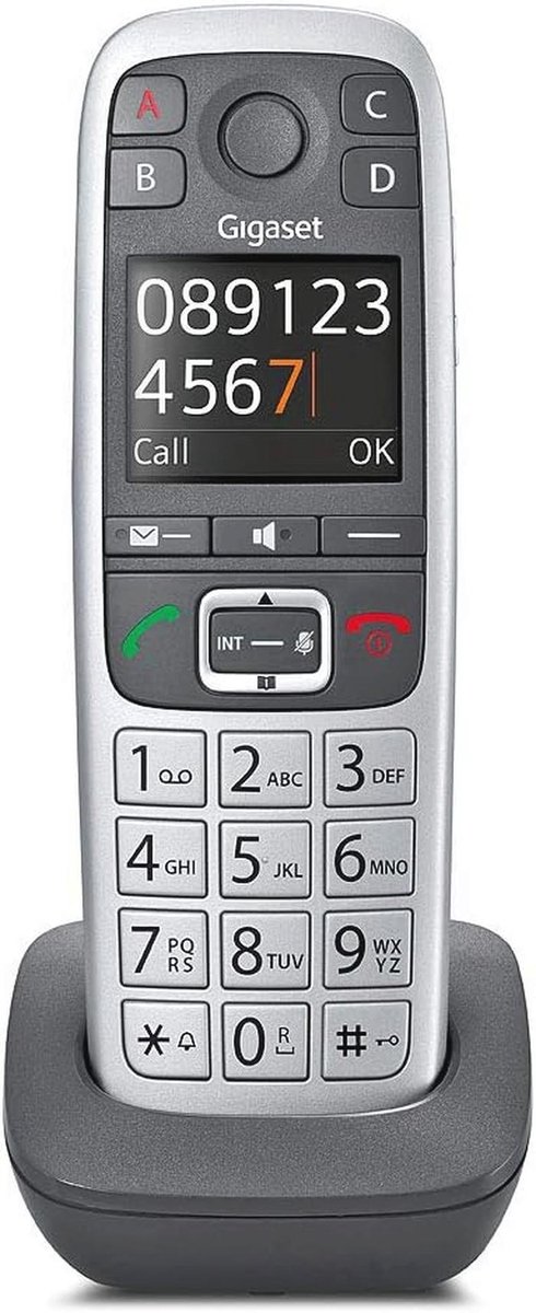 Draadloze telefoon met grote toetsen en noodfunctie