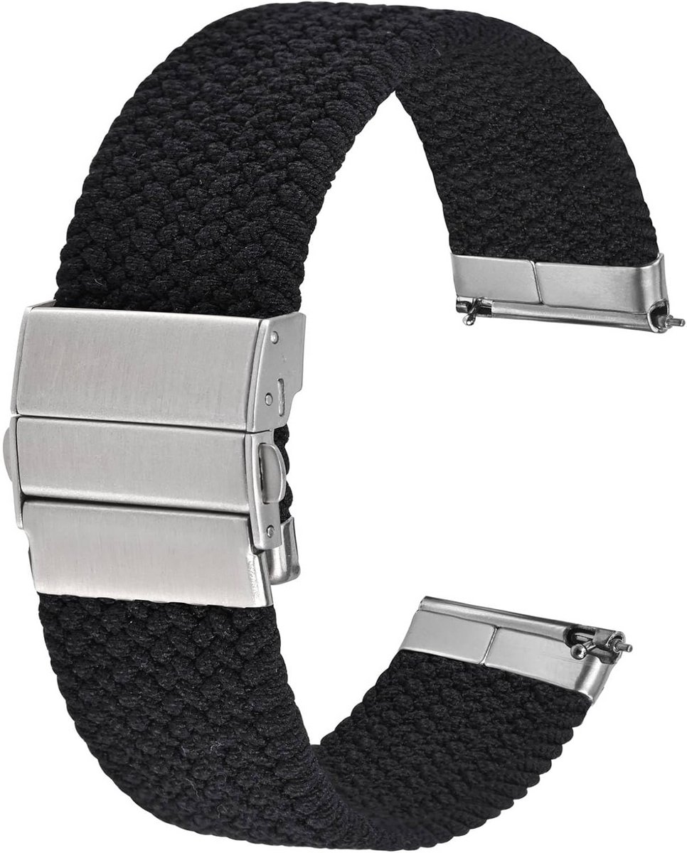 Verstelbare Gevlochten Nylon Horlogeband Quick Release Geschikt voor 18mm 20mm 22mm