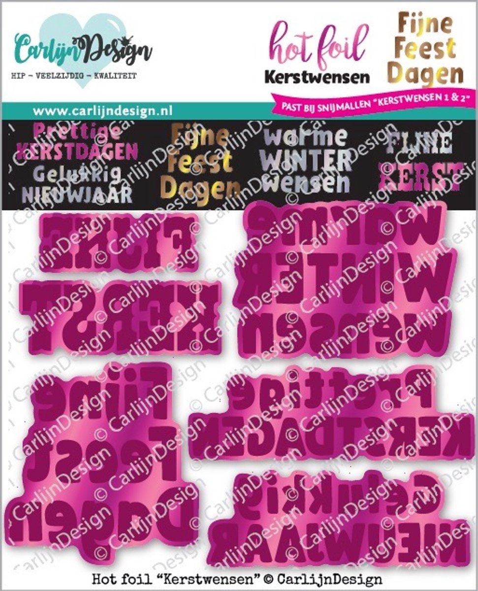 Hot foil kerstwensen
