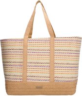 Beagles Natural life Shopper - Strandtas - Schoudertas - Rietlook - Tote Bag - Dames Tas - Beige Multi