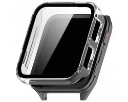 Screenprotector case - geschikt voor Garmin Venu X1 - full cover hoesje - gehard glas - volledige bescherming - transparant