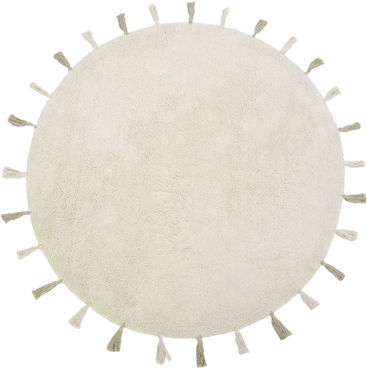 Tapis Petit Sara Vloerkleed - 130 x 130 cm - Natural/Green