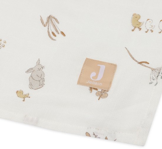Jollein - Hydrofiele Doek Large 115x115cm - Inbakerdoek, Spuugdoekjes, Baby Doeken - Zacht Katoen - 2 Stuks - Riverside van Jollein — afbeelding 3