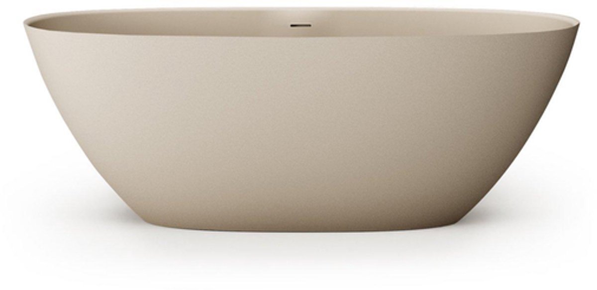 Zeza Element Vrijstaand Bad - 175x76x60cm - solid surface - mat beige