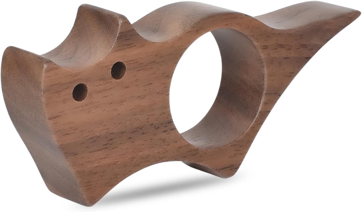 1 STUKS Leesring - Handgemaakt van natuurlijk walnoot - Boekpaginahouder - Boekleesaccessoires - Cadeaus voor boekenliefhebbers, literaire cadeaus - Medium