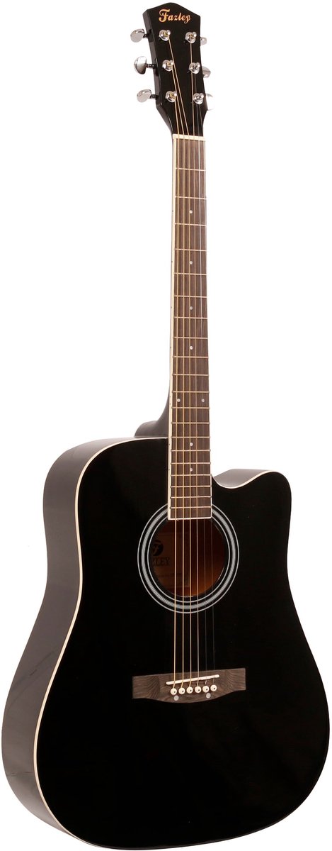 Fazley W40-BK akoestische western gitaar zwart