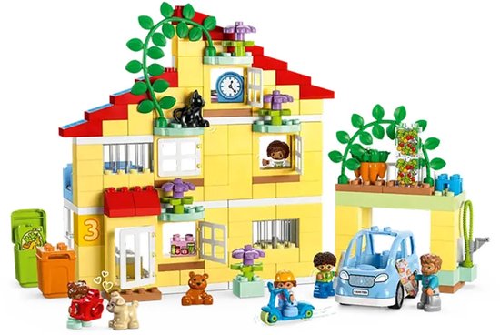 LEGO DUPLO Town 3in1 Familiehuis Speelgoed Poppenhuis voor 3+ Jarigen - 10994