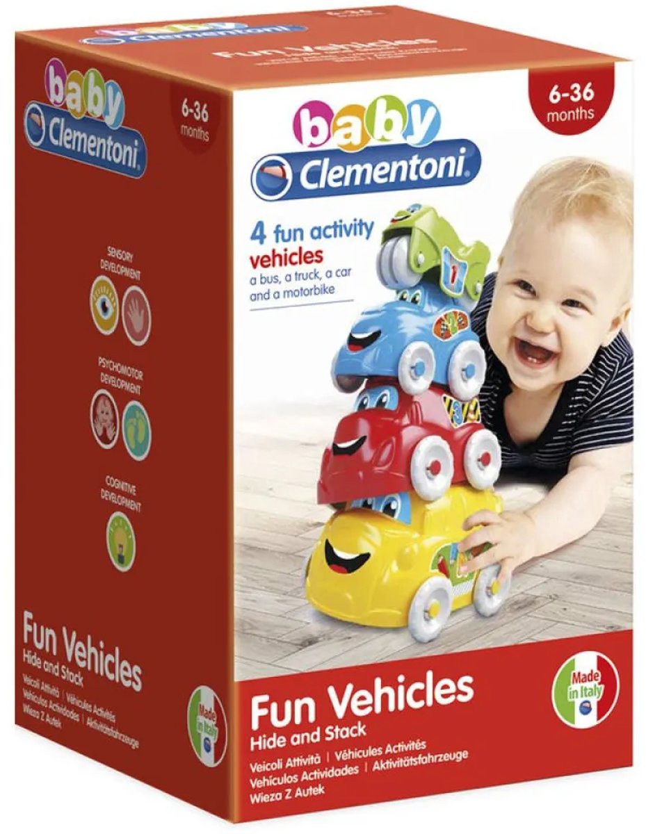 Baby Clementoni - Fun Vehicles - Speelgoed Auto - Verschillende Voertuigen - 3 Auto’s en 1 Motor - 1-3 jaar — afbeelding 15