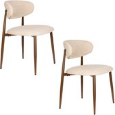 Housecraft Living Noor Eetkamerstoelen Beige - Set van 2