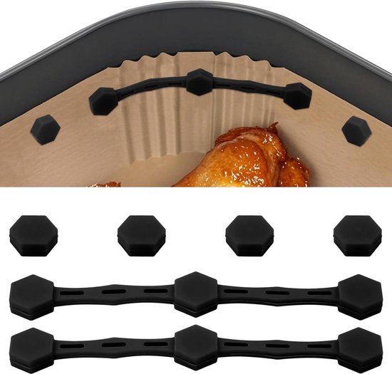 3set Airfryer Magneten Voor Bakpapier, Airfryer Magnetische Siliconen Gesp Set Airfryer Gesp Siliconen Accessoires Goed