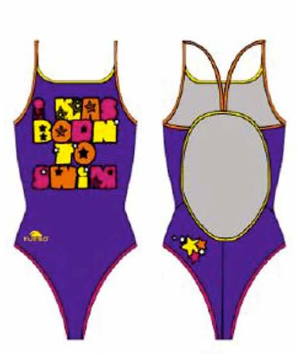 Turbo Born To Swim Zwemkleding Paars S Vrouw Purple