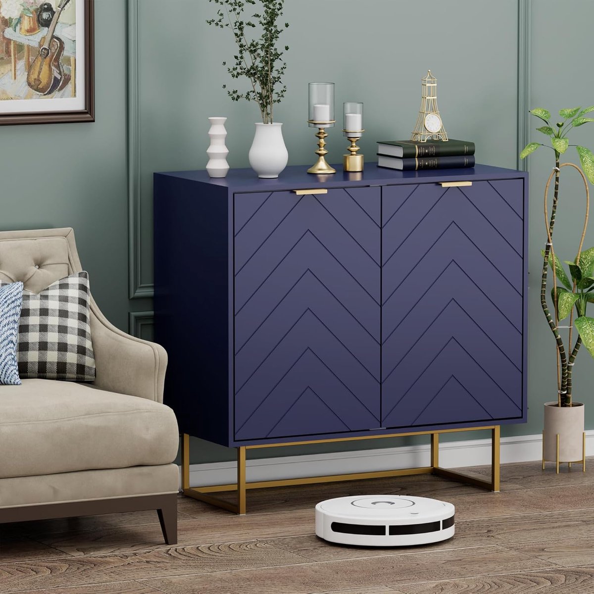 Dressoir / Opbergkast Modern Donkerblauw - Altameubel Modern Donkerblauw – Set - Medahomestore