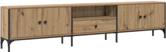 Meuble TV | Meuble TV | Meuble TV | Meuble TV avec tiroir 200x25x44 cm en chêne artisanal traité