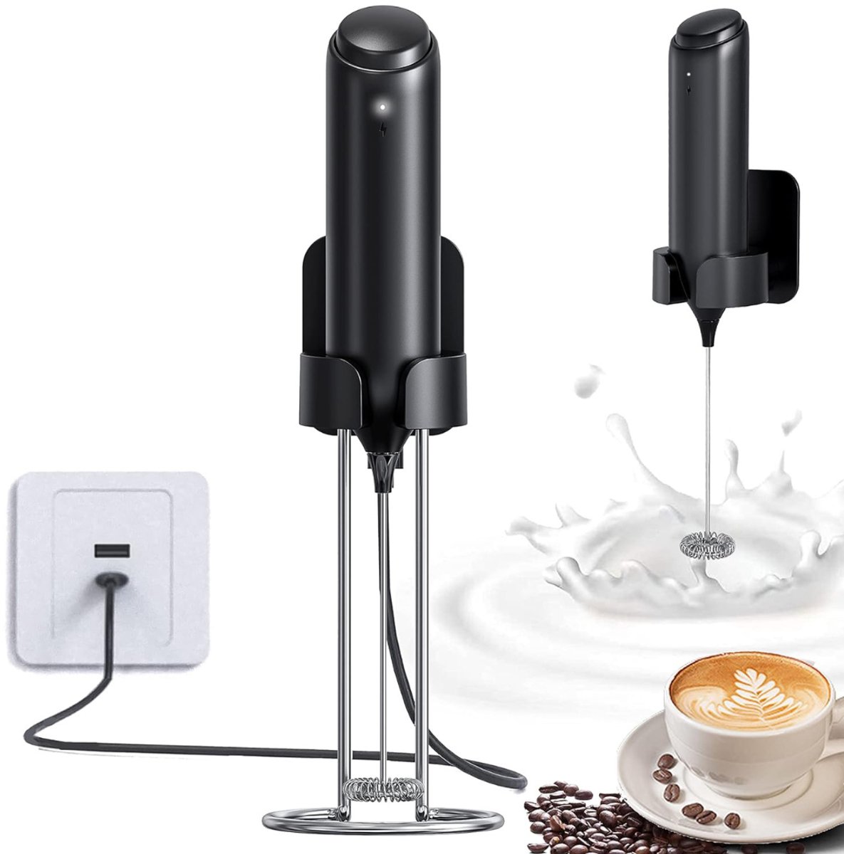 White-Label® Melkschuimer Elektrisch - Melkopschuimer Handmatig - Barista