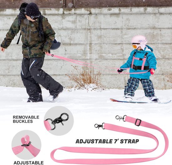 Daity Skiharnas voor kinderen - Skituigje kinderen - Ski-accessoires - Verstelbaar ski-schouderharnas - Voor kinderen en beginners Schaatsen, Skateboarden, Snowboarden, Skaten, Fietsen (Blauw) van Merkloos — afbeelding 4