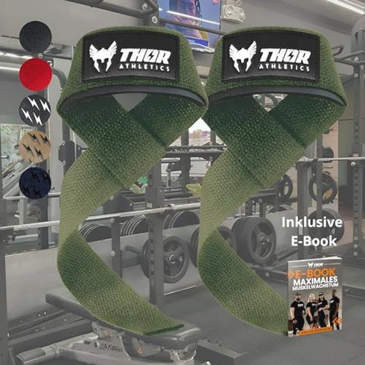 Lifting Straps voor Deadliften en Powerlifting - Krachttraining Accessoires, Hoogwaardige Kwaliteit, Inclusief E-Book