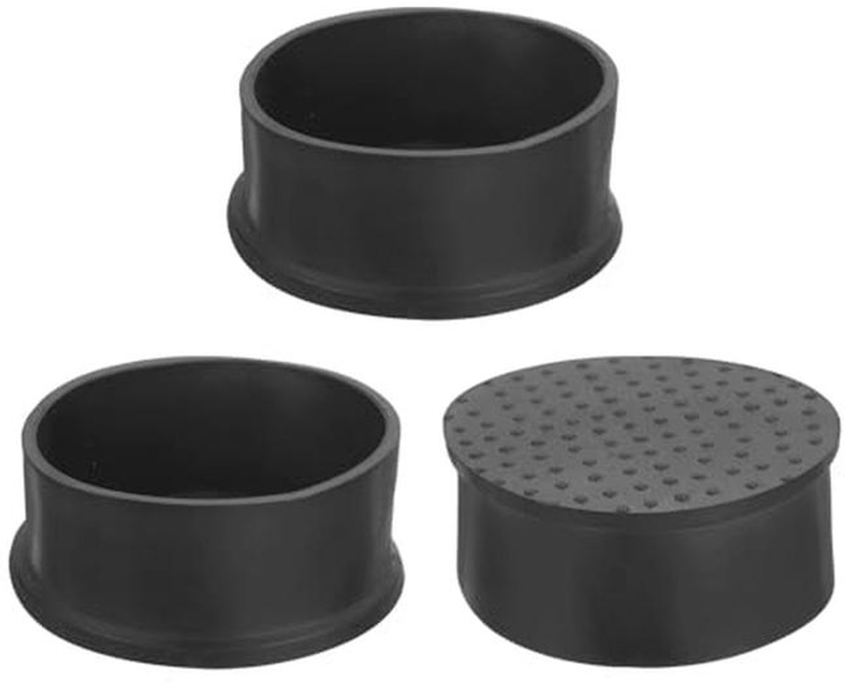 Zwarte PVC Stoelpootdoppen 80 mm – Antislip en Beschermend voor Meubels (3 Stuks)