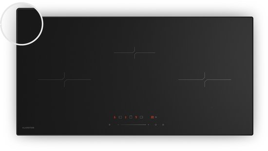 Klarstein Inductiekookplaat Velaire 80 cm inbouw, 3 zones, 5500 W boost, touchbediening, timer, kinderslot, warmte-indicator, glazen oppervlak, strak design - voor Keuken - Restwarmte-Indicator - Induction Hob - Inductie Kookveld
