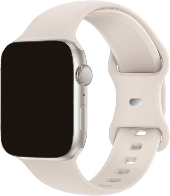 Bracelet Smartwatch en Siliconen - Convient au bracelet en silicone Apple Watch - starlight - Bracelet de montre / Bracelet / Bracelet Strap-it - Taille: 38 - 40 - 41 mm