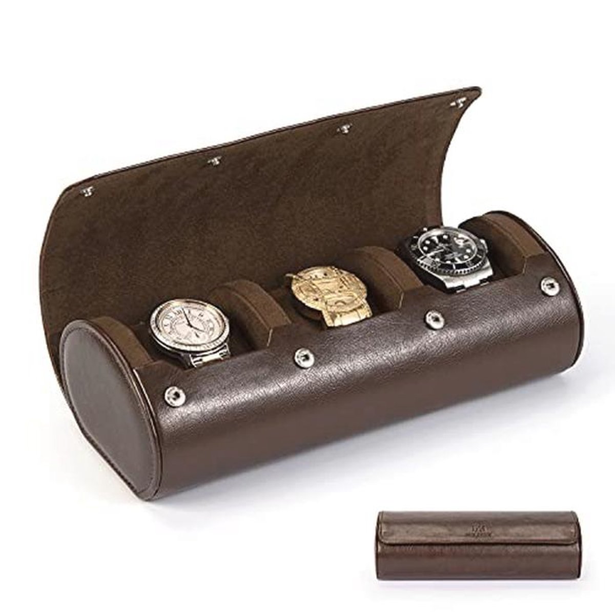 Horloge Travel Case voor 3 Horloges - Draagbare Organizer en Reiskoffer tot 50mm