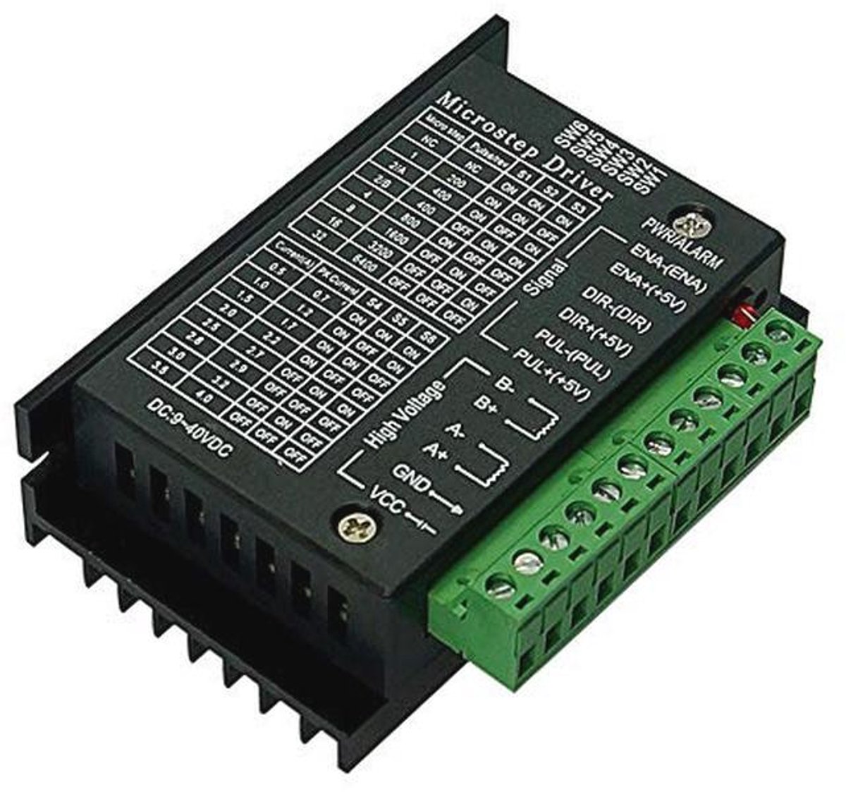 Hybride Stappenmotor Driver voor CNC Besturing - 2/4 Fase, 9-42V, 4A