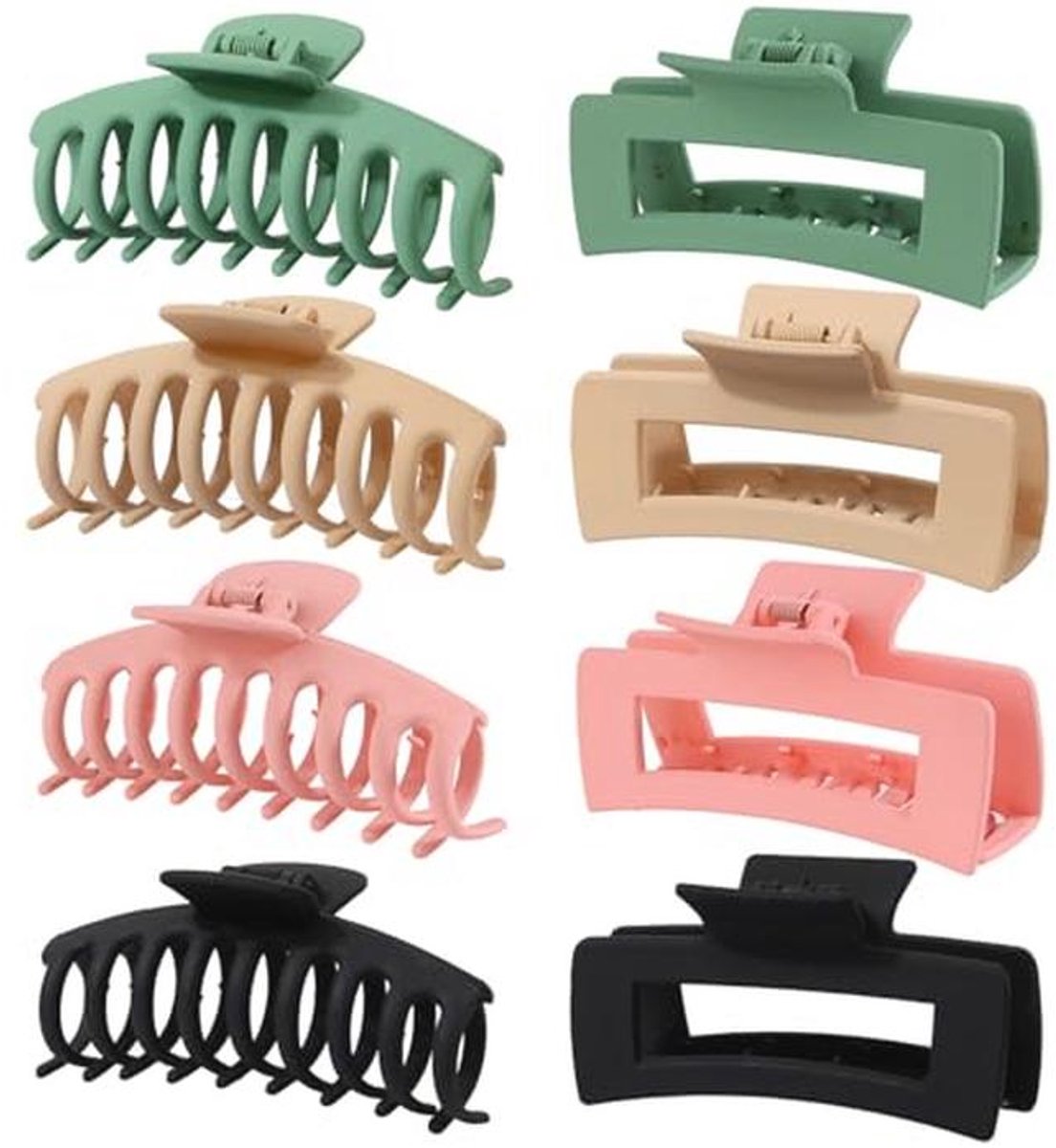 Grote antislip haarklauwclips voor dik en krullend haar