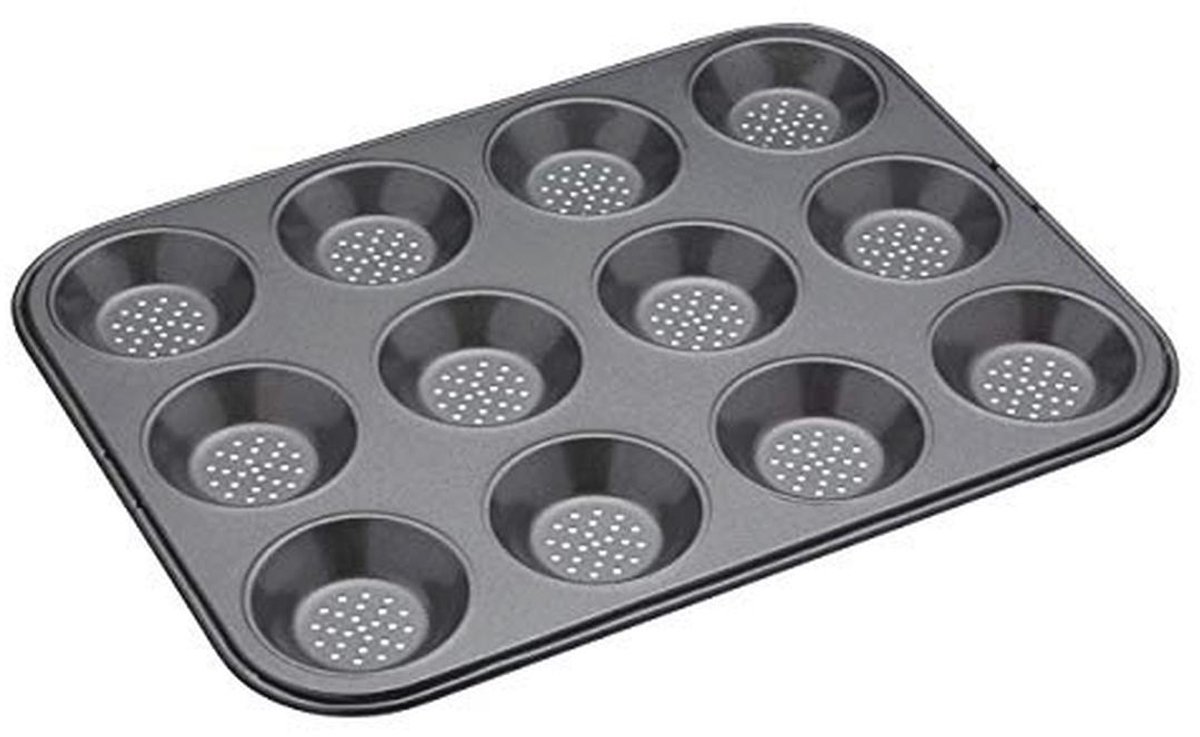 Geperforeerde Gehaktpastei Bakplaat 12-gaats met Non Stick Coating 32 x 24 cm