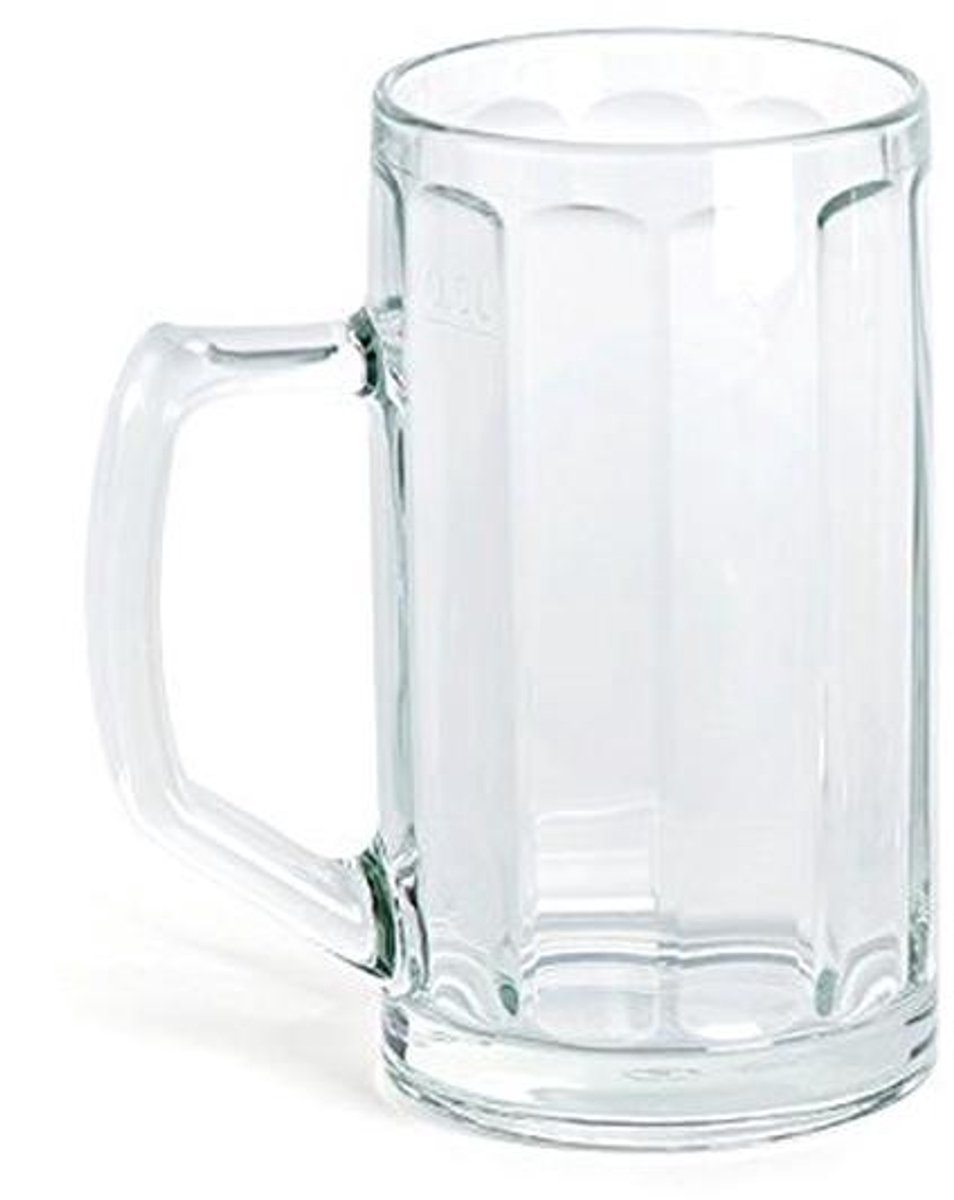 Glazen Bier Tankard - Transparant en Stijlvol