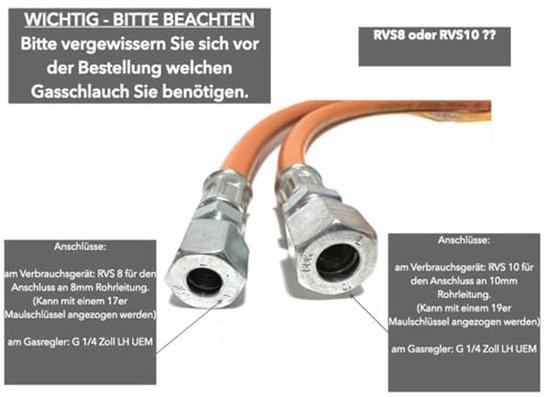Lagedrukregelaar 0,8 kg/h 30 mbar met Gasslang 40 cm — afbeelding 2