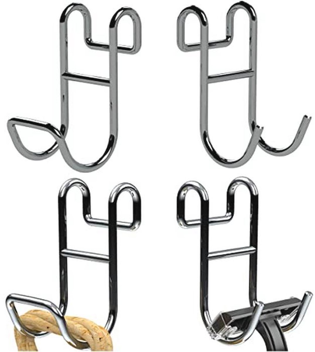 Douchesysteem Caddy Haken - Heavy Duty Roestvrijstaal 4-pack