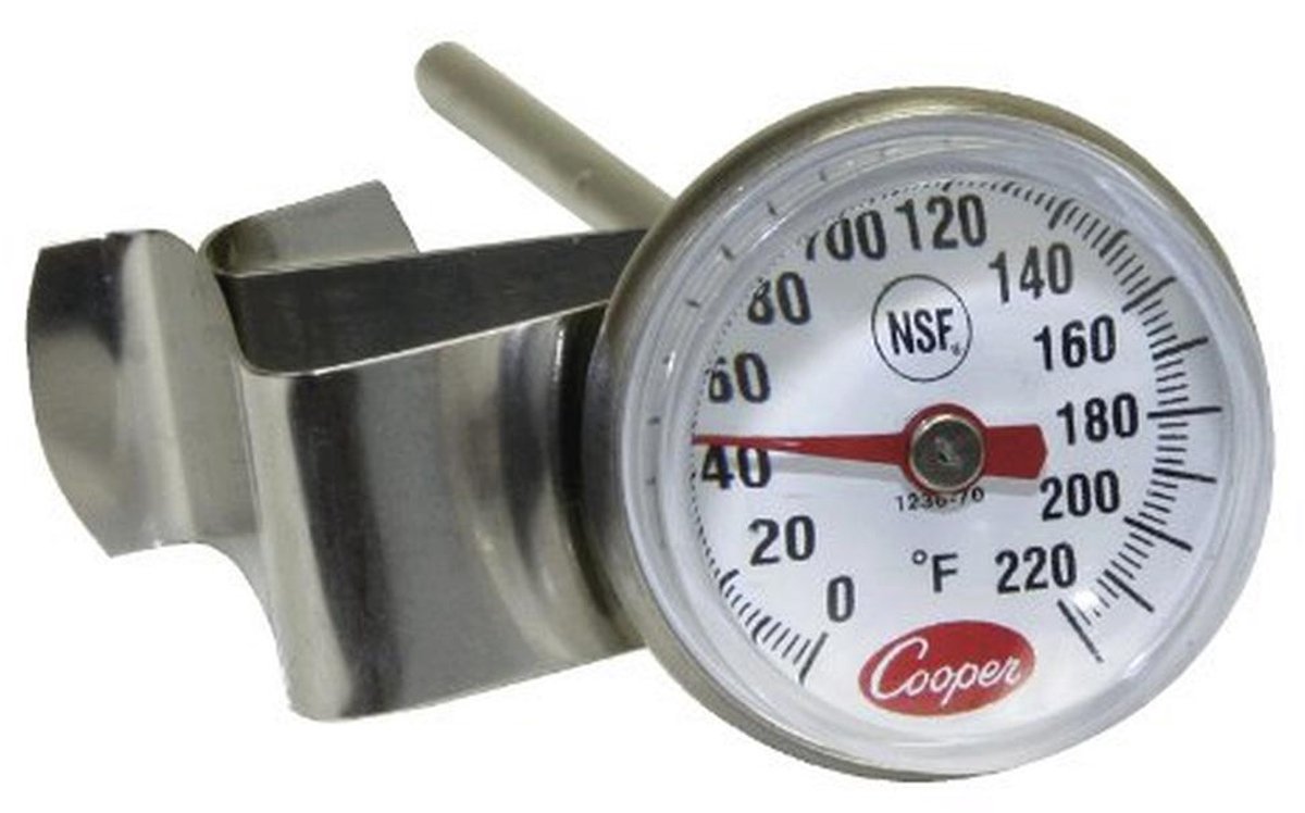 Bi-Metalen Espresso Melk Opschuimer Thermometer met Clip en Wijzerplaat