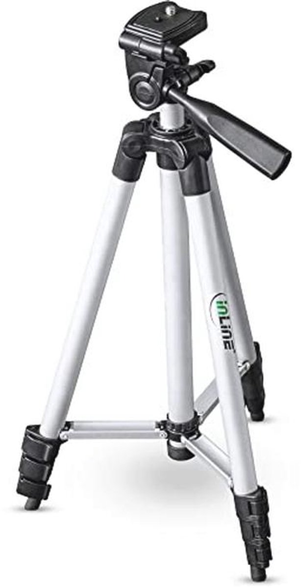 Aluminium Statief voor Digitale Camera's en Videocamera's - Max. Hoogte 1.3 m, Zwart/Zilver