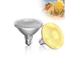 75W Reptiele Warmtelamp met UVB en UVA - Dimbare Basking Lamp voor Vivarium