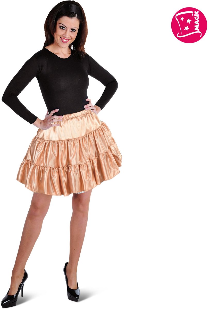 Magic Design Verkleed Rok Dames Satijn Goud Maat M