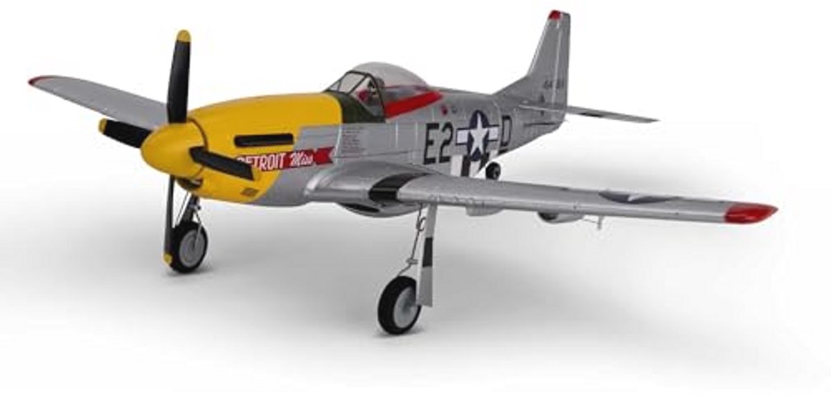 E-flite RC vliegtuig UMX P-51D Detroit Miss BNF BasicTransmitter Batterij en oplader niet inbegrepen EFLU7350
