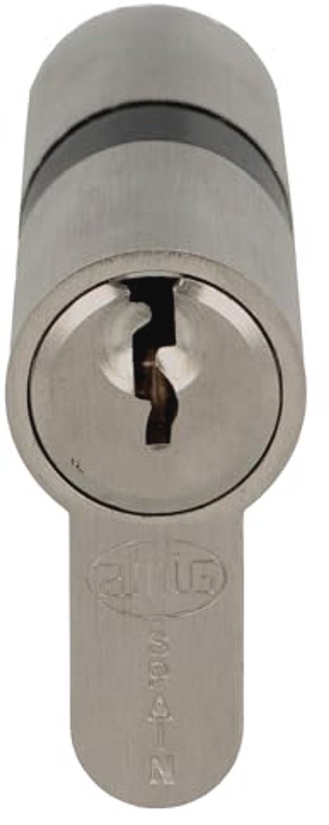 Veiligheidscilinder voor deuren - 15 mm Leva - Inclusief 3 sleutels - Mat zilver - Afmetingen: 54 (27-27 mm)