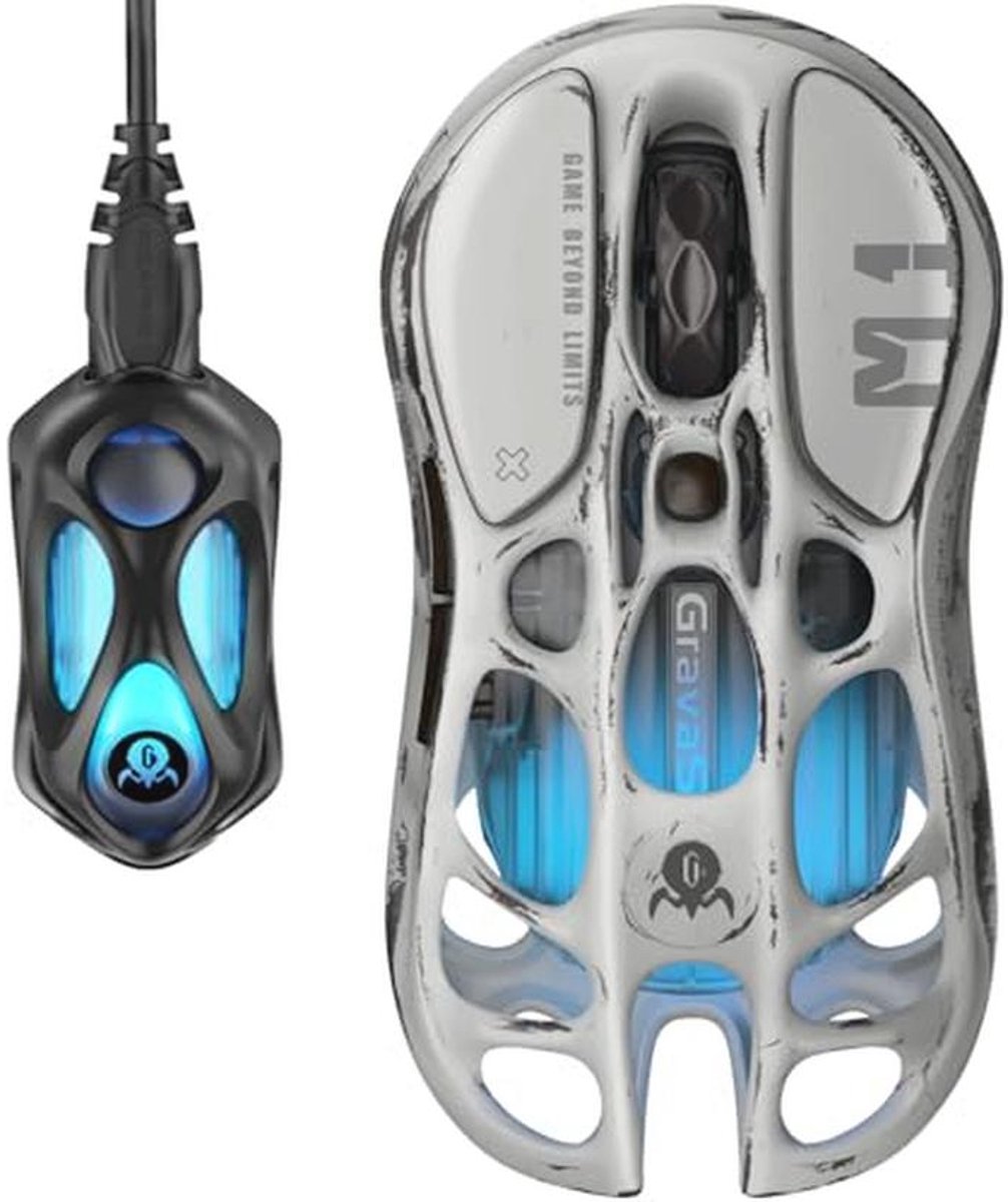 Gaming Muis met 26000 DPI en Lichtgewicht Design - 5 Programmeerbare Toetsen en RGB Verlichting