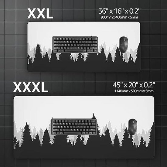 XXL Gaming Mouse Pad 36" x 16" met Waterbestendige Oppervlak en Natuurlijke Rubber Basis van Merkloos — afbeelding 3